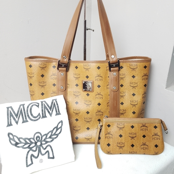 MCM Handbags - Authentic MCM congnac shopper tote set